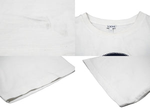 LOEWE ロエベ 半袖Ｔシャツ 18SS スカルパッチ バックロゴ ホワイト コットン サイズM 中古 57559