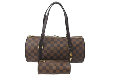 極美品 LOUIS VUITTON ルイヴィトン ハンドバッグ パピヨン30 ダミエキャンバス N51303 ブラウン ゴールド金具 中古 57569