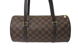 極美品 LOUIS VUITTON ルイヴィトン ハンドバッグ パピヨン30 ダミエキャンバス N51303 ブラウン ゴールド金具 中古 57569