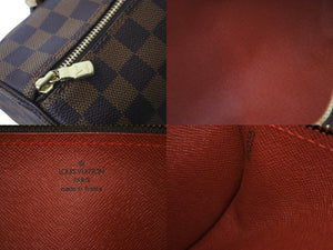 極美品 LOUIS VUITTON ルイヴィトン ハンドバッグ パピヨン30 ダミエキャンバス N51303 ブラウン ゴールド金具 中古 57569