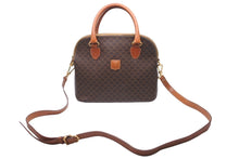 Load image into Gallery viewer, CELINE セリーヌ ハンドバック ボリード型 マカダム マカダム柄 M14 ブラウン ヴィンテージ 美品 中古 57573