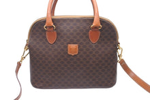 Load image into Gallery viewer, CELINE セリーヌ ハンドバック ボリード型 マカダム マカダム柄 M14 ブラウン ヴィンテージ 美品 中古 57573