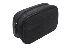 極美品 PRADA SPORTS プラダ スポーツ ウールポーチ グレー MV21 注目入れ 化粧ポーチ ロゴ 中古 57576 