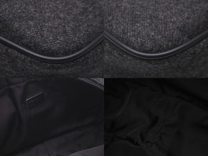 極美品 PRADA SPORTS プラダ スポーツ ウールポーチ グレー MV21 注目入れ 化粧ポーチ ロゴ 中古 57576 