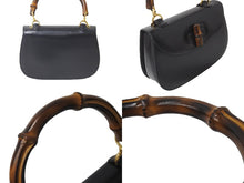 Load image into Gallery viewer, GUCCI グッチ バンブー 2WAY ショルダーバッグ 000 1227 0688 ブラック レザー ゴールド金具 ワンショルダー 美品 中古 57590