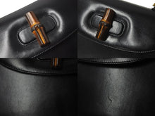 Load image into Gallery viewer, GUCCI グッチ バンブー 2WAY ショルダーバッグ 000 1227 0688 ブラック レザー ゴールド金具 ワンショルダー 美品 中古 57590