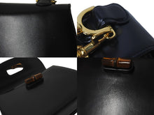 Load image into Gallery viewer, GUCCI グッチ バンブー 2WAY ショルダーバッグ 000 1227 0688 ブラック レザー ゴールド金具 ワンショルダー 美品 中古 57590