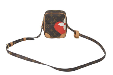 極美品 LOUIS VUITTON ルイヴィトン ショルダーバッグ ゲーム オン パナム モノグラム ブラウン ハート M57450 中古 57602