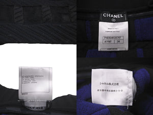 CHANEL シャネル スカート ワンピース ブロックチューブ ブラック ネイビー サイズ34 美品 中古 57606