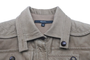 GUCCI グッチ ワンピース レザーベルト付き ベージュ コーデュロイ サイズ36 イタリア製 美品 中古 57607 