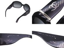 Load image into Gallery viewer, CHANEL シャネル サングラス アイウェア ココマーク ボストン型 63□19 125 プラスチック ブラック シルバー金具 美品 中古 57609