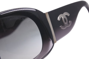 CHANEL シャネル サングラス アイウェア ココマーク ボストン型 63□19 125 プラスチック ブラック シルバー金具 美品 中古 57609