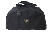 Load image into Gallery viewer, CHANEL シャネル ボストンバッグ スポーツライン 8番台 ココマーク ブラック ナイロン ブラック金具 美品 中古 57629