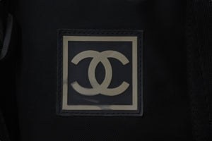 CHANEL シャネル ボストンバッグ スポーツライン 8番台 ココマーク ブラック ナイロン ブラック金具 美品 中古 57629