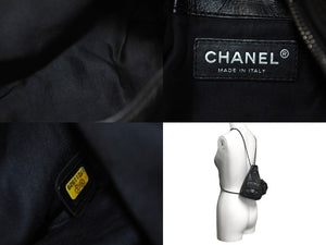 CHANEL シャネル チェーンリュック デイパック ココマーク マトラッセ 17番台 2013 ラムスキン ブラック シルバー 美品 中古 57630