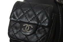 Load image into Gallery viewer, CHANEL シャネル チェーンリュック デイパック ココマーク マトラッセ 17番台 2013 ラムスキン ブラック シルバー 美品 中古 57630