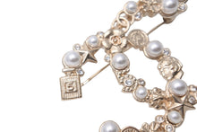 Load image into Gallery viewer, 極美品 CHANEL シャネル ブローチ ココマーク No.5 ストーン パール 星 クローバー A21V刻印 フランス製 GP ゴールド 中古 57633