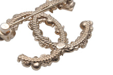 Load image into Gallery viewer, 極美品 CHANEL シャネル ブローチ ココマーク No.5 ストーン パール 星 クローバー A21V刻印 フランス製 GP ゴールド 中古 57633