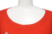 Load image into Gallery viewer, 極美品 CHANEL シャネル ニット セーター カシミヤ パール ラインストーン レッド P70834K10086 サイズ38 中古 57640