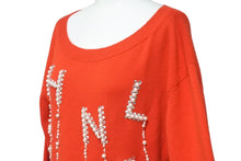 Load image into Gallery viewer, 極美品 CHANEL シャネル ニット セーター カシミヤ パール ラインストーン レッド P70834K10086 サイズ38 中古 57640