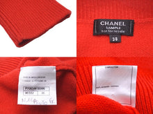 Load image into Gallery viewer, 極美品 CHANEL シャネル ニット セーター カシミヤ パール ラインストーン レッド P70834K10086 サイズ38 中古 57640