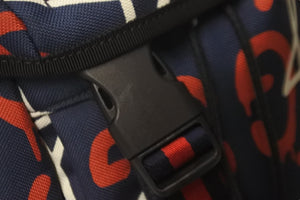 GUCCI グッチ リュック デイパック ゴースト GG 星 ナイロンキャンバス レザー ネイビー レッド ホワイト 美品 中古 57646 