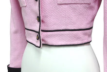 Load image into Gallery viewer, CHANEL シャネル ツイードジャケット ヴィンテージ ココマーク ココボタン ピンク タグ不鮮明 良品 中古 57653