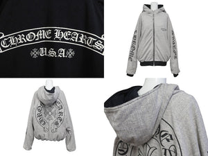 CHROME HEARTS クロムハーツ その他アウター フードジャケット リバーシブル ダガー クロス シルバー925 美品 中古 57654