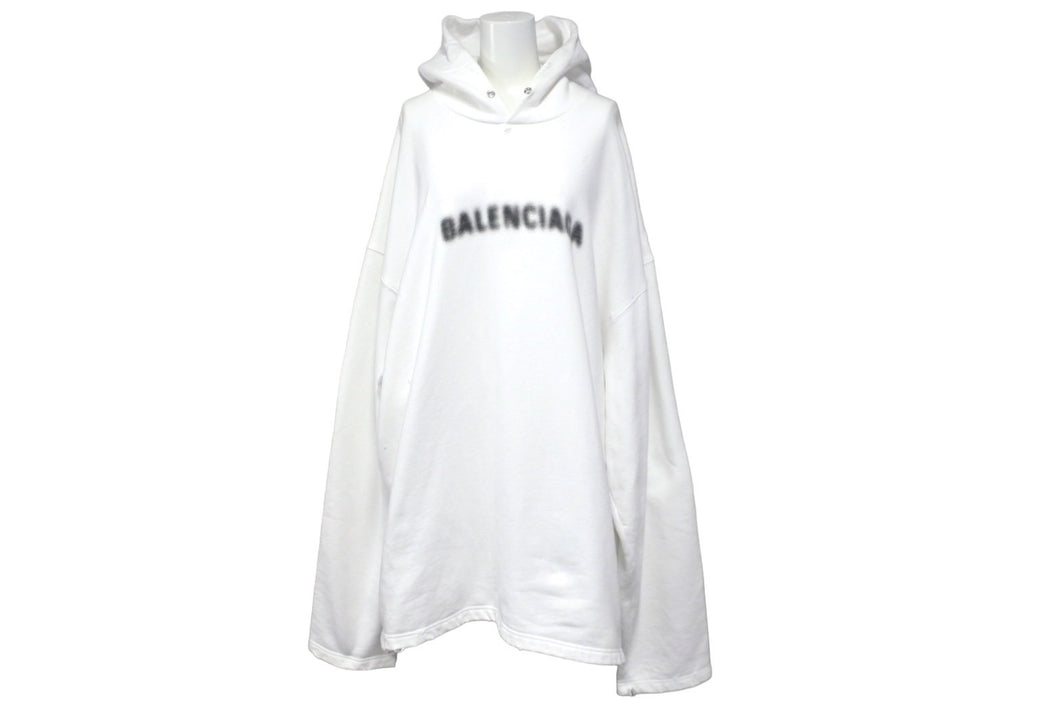 BALENCIAGA バレンシアガ パーカー ダメージ加工 ピクセルロゴ