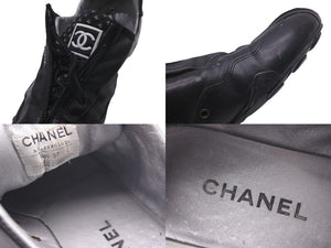 CHANEL シャネル スニーカー スポーツライン ココマーク ブラック サイズ37 レディース 良品 中古 57663
