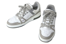 Load image into Gallery viewer, LOUIS VUITTON ルイヴィトン スニーカー LV トレイナー ライン スニーカー VL1210 グレー ホワイト サイズ8 美品 中古 57671