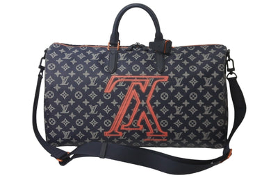 極美品 LOUIS VUITTON ルイヴィトン ボストンバッグ キーポル50バンドリエール モノグラムインク アップサイドダウン M43684 57690