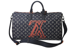 極美品 LOUIS VUITTON ルイヴィトン ボストンバッグ キーポル50バンドリエール モノグラムインク アップサイドダウン M43684 57690