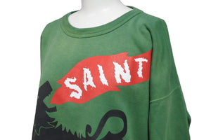 SAINT MICHAEL セントマイケル スウェットトレーナー CRW N SWT ヴィンテージ加工 サイズXL SM-A23-0000-021 美品 中古 57693 
