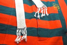 Load image into Gallery viewer, LOEWE ロエベ ロングイージーパンツ ボーダー グリーン オレンジ M ロゴ刺繍 H6292560SI ボタンフライデザイン 良品 中古 57695