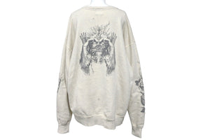 SAINT MICHAEL セントマイケル スウェットトレーナー 河村康輔 ヴィンテージ加工 サイズXL SM-S22-0000-078 美品 中古 57697 