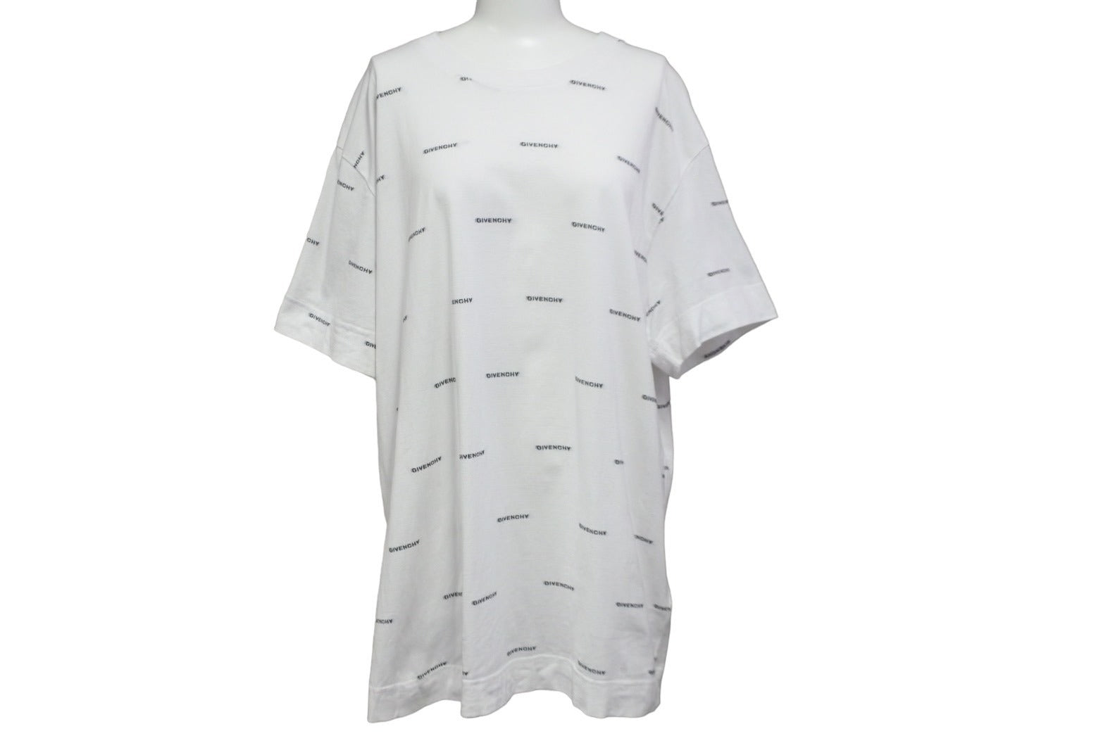 GIVENCHY ジバンシィ 半袖Tシャツ 総柄 ロゴ コットン ホワイト