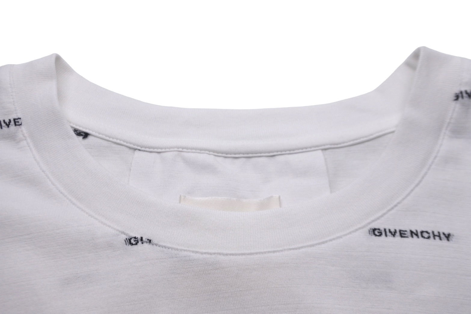 GIVENCHY ジバンシィ 半袖Tシャツ 総柄 ロゴ コットン ホワイト