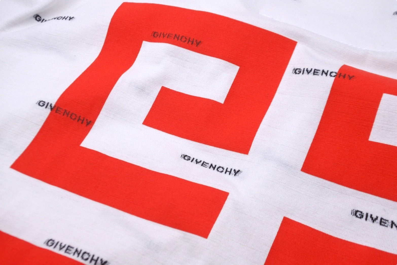 GIVENCHY ジバンシィ 半袖Tシャツ 総柄 ロゴ コットン ホワイト
