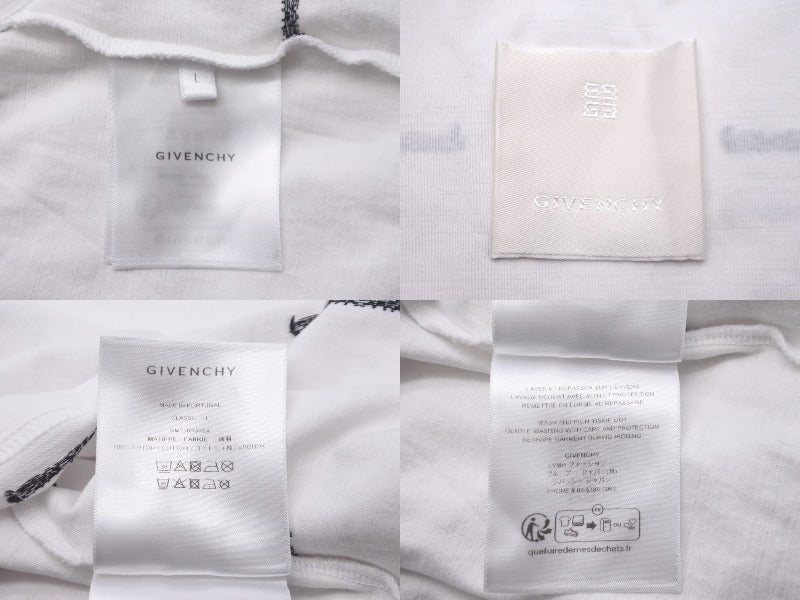 GIVENCHY ジバンシィ 半袖Tシャツ 総柄 ロゴ コットン ホワイト