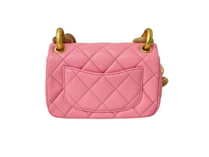 新品 CHANEL シャネル ショルダーバッグ マトラッセ ウッドチェーン ミニフラップバッグ 23〜24AW ゴールド金具 57717