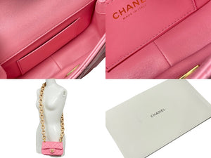 新品 CHANEL シャネル ショルダーバッグ マトラッセ ウッドチェーン ミニフラップバッグ 23〜24AW ゴールド金具 57717