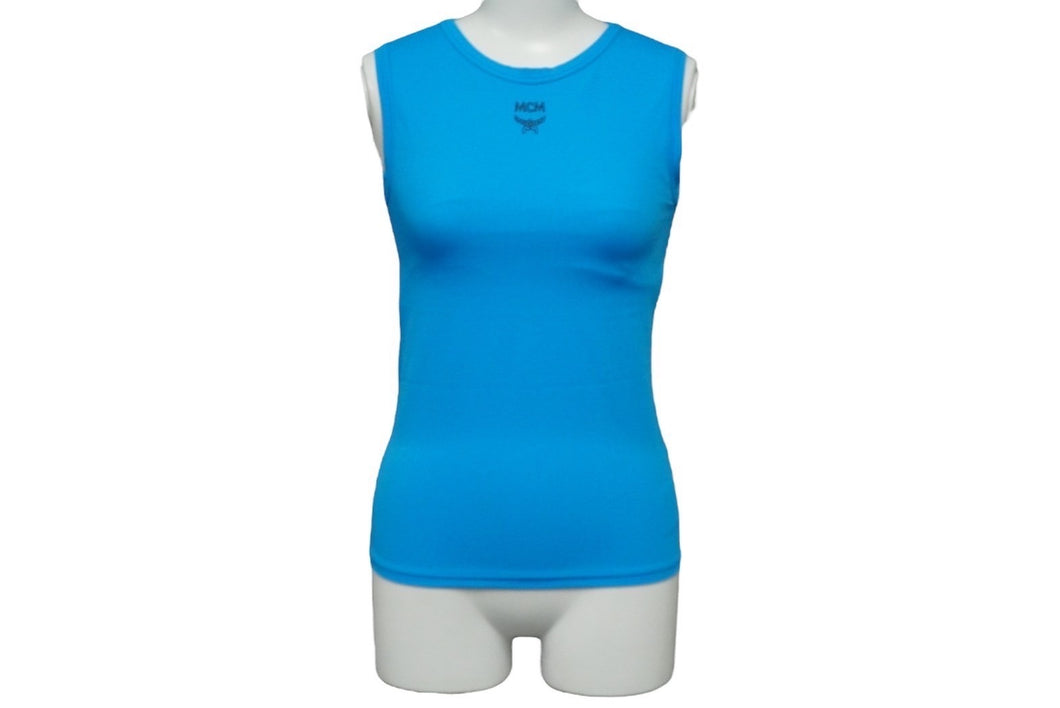 極美品 MCM エムシーエム タンクトップ キャミソール インナー ブルー サイズS MFTASJP06 中古 57748