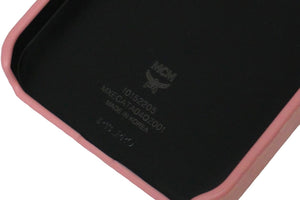 新品未使用 MCM エムシーエム スマホケース 携帯 IPHONE13 PRO ピンク フレンチブルドッグ MXECATA04 QZ001 中古 57763