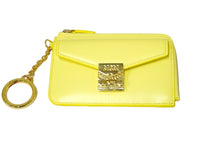 Load image into Gallery viewer, 新品未使用品 MCM エムシーエム カードケース コインケース フラグメントケース MYACSPA01 イエロー ゴールド金具 中古 57764