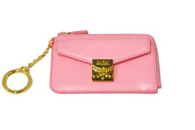 Load image into Gallery viewer, 新品未使用品 MCM エムシーエム カードケース コインケース フラグメントケース MYACSPA01 ピンク ゴールド金具 中古 57767