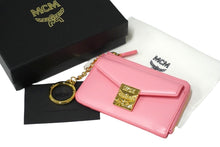 Load image into Gallery viewer, 新品未使用品 MCM エムシーエム カードケース コインケース フラグメントケース MYACSPA01 ピンク ゴールド金具 中古 57768