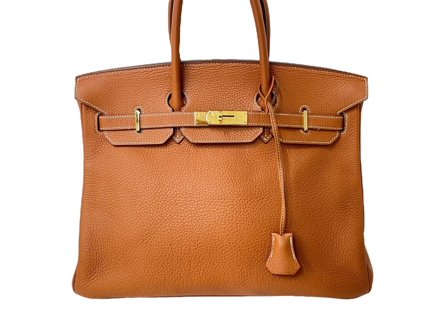 HERMES エルメス BIRKIN バーキン35 ブラウン系 ゴールド金具 トゴ