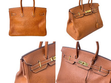 Load image into Gallery viewer, HERMES エルメス BIRKIN バーキン35 ブラウン系 ゴールド金具 トゴ ハンドバッグ □H刻印 中古 57788