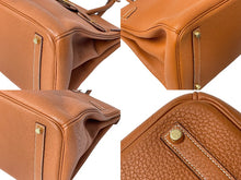 Load image into Gallery viewer, HERMES エルメス BIRKIN バーキン35 ブラウン系 ゴールド金具 トゴ ハンドバッグ □H刻印 中古 57788